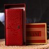 Лакований жіночий гаманець червоного кольору з натуральної шкіри під змію CANPELLINI (2421610) - 8