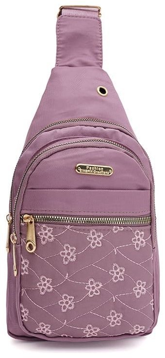 Женский текстильный рюкзак на одну лямку розового цвета Monsen 88719 modnotak фото №1