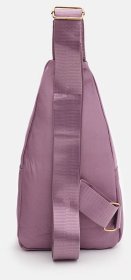 Жіночий текстильний рюкзак на одну лямку рожевого кольору Monsen 88719