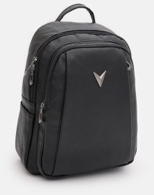 Місткий жіночий рюкзак з екошкіри чорного кольору Monsen 88819