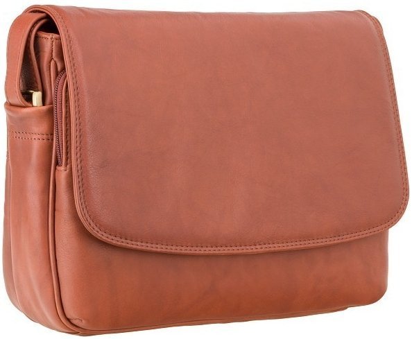 Світло-коричнева жіноча сумка через плече з натуральної шкіри Visconti Claudia 69119
