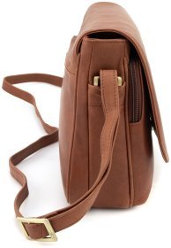 Светло-коричневая женская сумка через плечо из натуральной кожи Visconti Claudia 69119