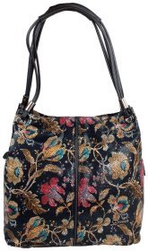 Качественная женская сумка из натуральной кожи с цветочным принтом Desisan 80220