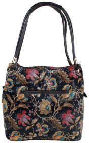 Качественная женская сумка из натуральной кожи с цветочным принтом Desisan 80220