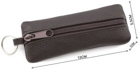Коричневая ключница компактного размера из натуральной кожи флотар ST Leather 70820