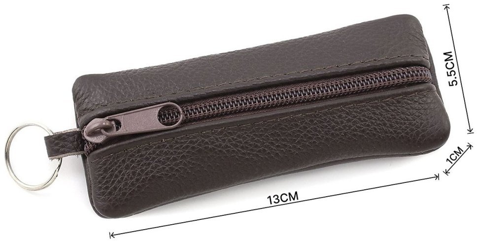 Коричневая ключница компактного размера из натуральной кожи флотар ST Leather 70820 modnotak фото №3