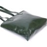 Шкіряна жіноча сумка-шоппер зеленого кольору Shvigel (16367) - 4