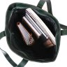 Шкіряна жіноча сумка-шоппер зеленого кольору Shvigel (16367) - 6