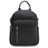 Городской женский кожаный рюкзак-сумка черного цвета Keizer 71520 - 1