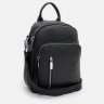 Городской женский кожаный рюкзак-сумка черного цвета Keizer 71520 - 2
