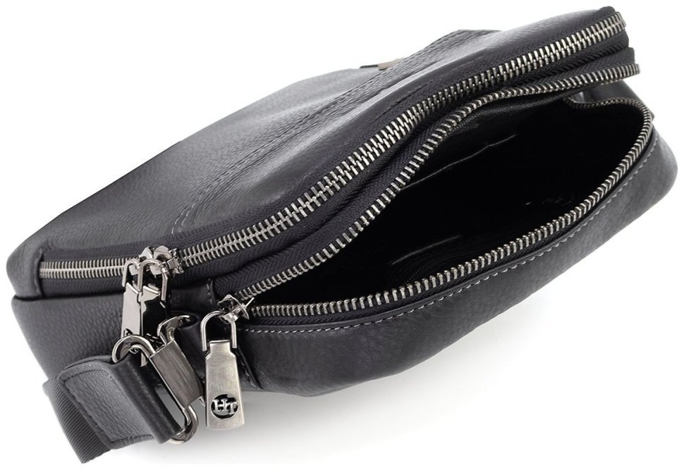 Вертикальна чоловіча наплечная сумка з натуральної шкіри H.T Leather (10257) фото №7 Вертикальна чоловіча наплечная сумка з натуральної шкіри H.T Leather (10257) modnotak фото №7