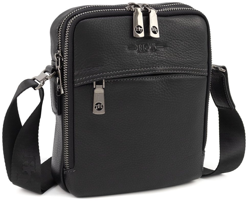 Вертикальна чоловіча наплечная сумка з натуральної шкіри H.T Leather (10257) фото №1 Вертикальна чоловіча наплечная сумка з натуральної шкіри H.T Leather (10257) modnotak фото №1