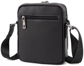 Вертикальная мужская наплечная сумка из натуральной кожи H.T Leather (10257)
