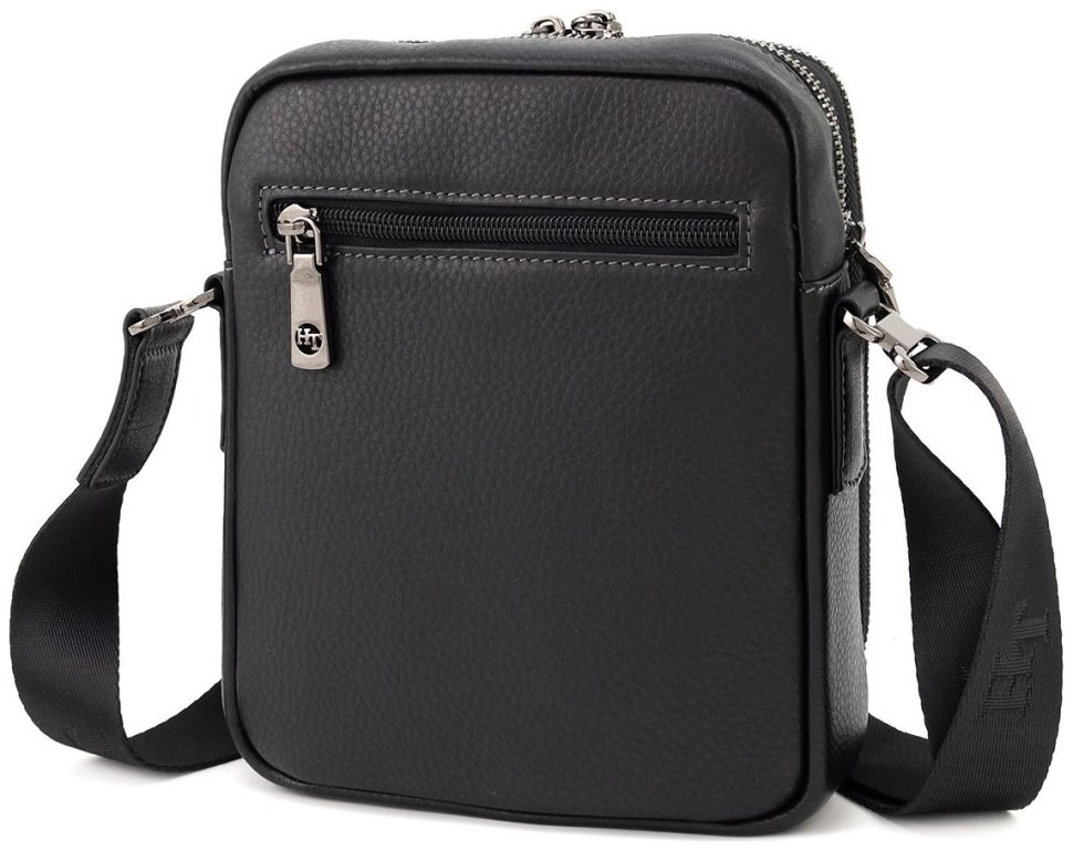 Вертикальна чоловіча наплечная сумка з натуральної шкіри H.T Leather (10257) фото №3 Вертикальна чоловіча наплечная сумка з натуральної шкіри H.T Leather (10257) modnotak фото №3