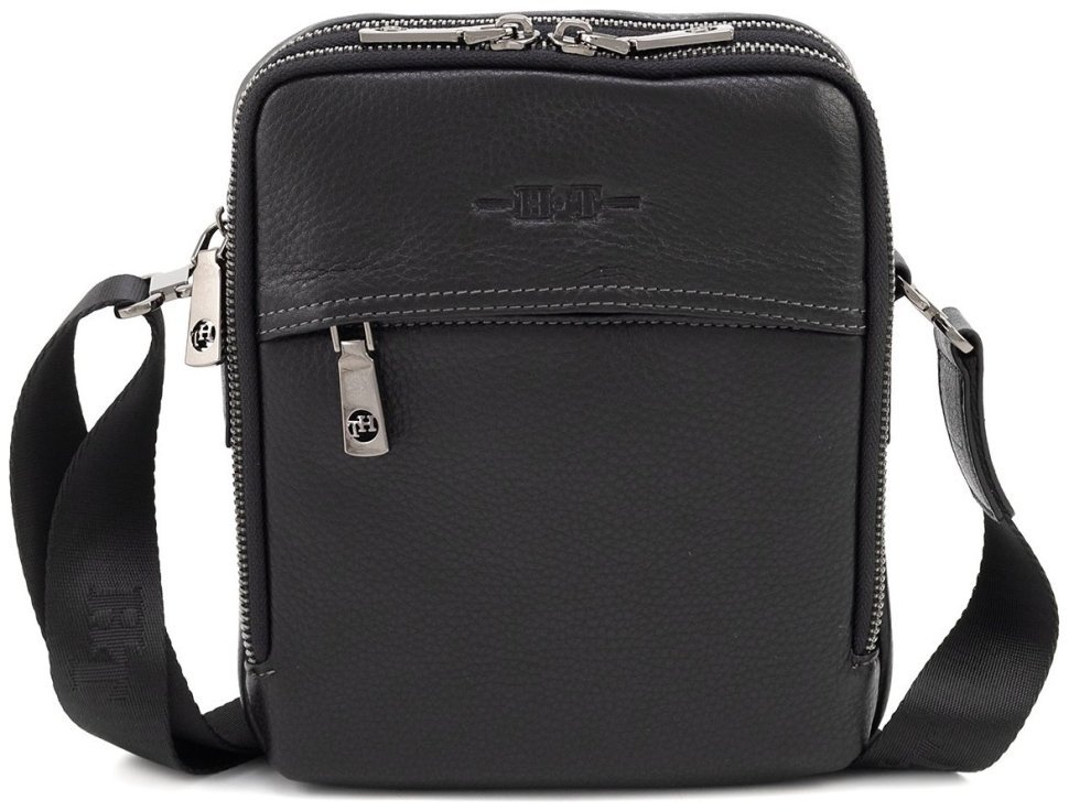 Вертикальна чоловіча наплечная сумка з натуральної шкіри H.T Leather (10257) фото №4 Вертикальна чоловіча наплечная сумка з натуральної шкіри H.T Leather (10257) modnotak фото №4