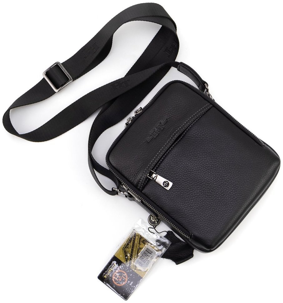 Вертикальна чоловіча наплечная сумка з натуральної шкіри H.T Leather (10257) фото №5 Вертикальна чоловіча наплечная сумка з натуральної шкіри H.T Leather (10257) modnotak фото №5