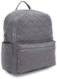 Серый женский рюкзак из текстиля с сердечками Monsen 71820