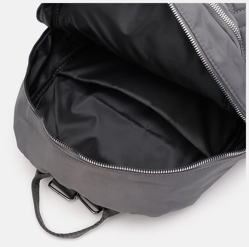 Сірий жіночий рюкзак з текстилю із сердечками Monsen 71820