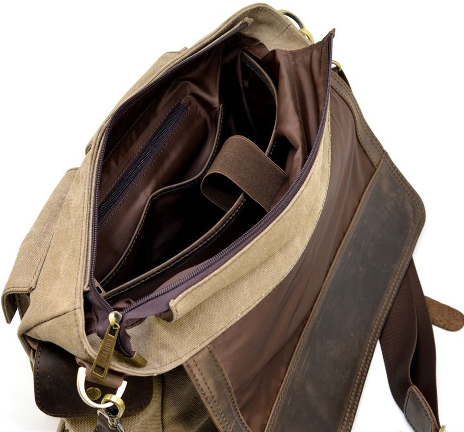 Мужская текстильная сумка-мессенджер крупного размера на плечо TARWA (19922)