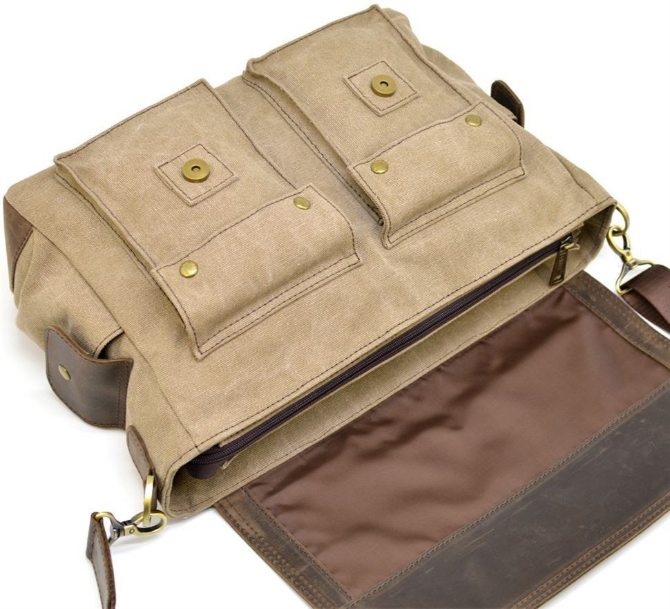 Чоловіча текстильна сумка-месенджер великого розміру на плече TARWA (19922)
