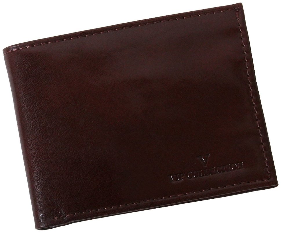 Чоловіче портмоне з натуральної шкіри 05 Newport Vip Collection, коричневе modnotak фото №1