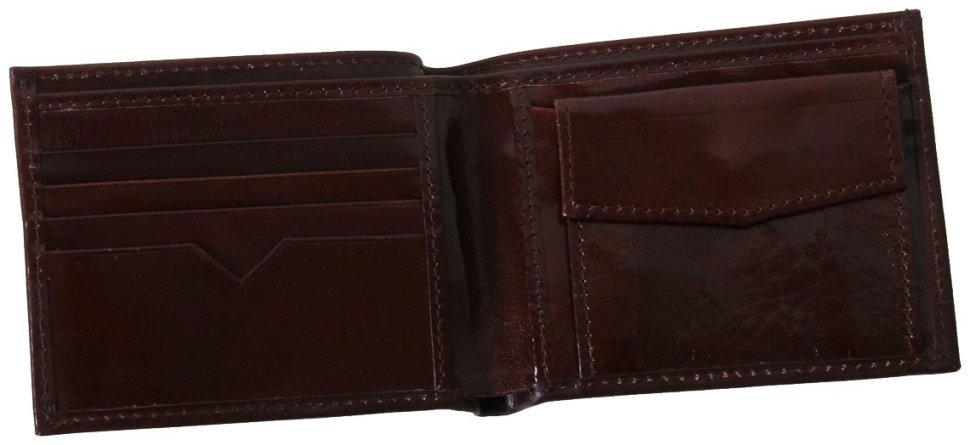 Чоловіче портмоне з натуральної шкіри 05 Newport Vip Collection, коричневе modnotak фото №2