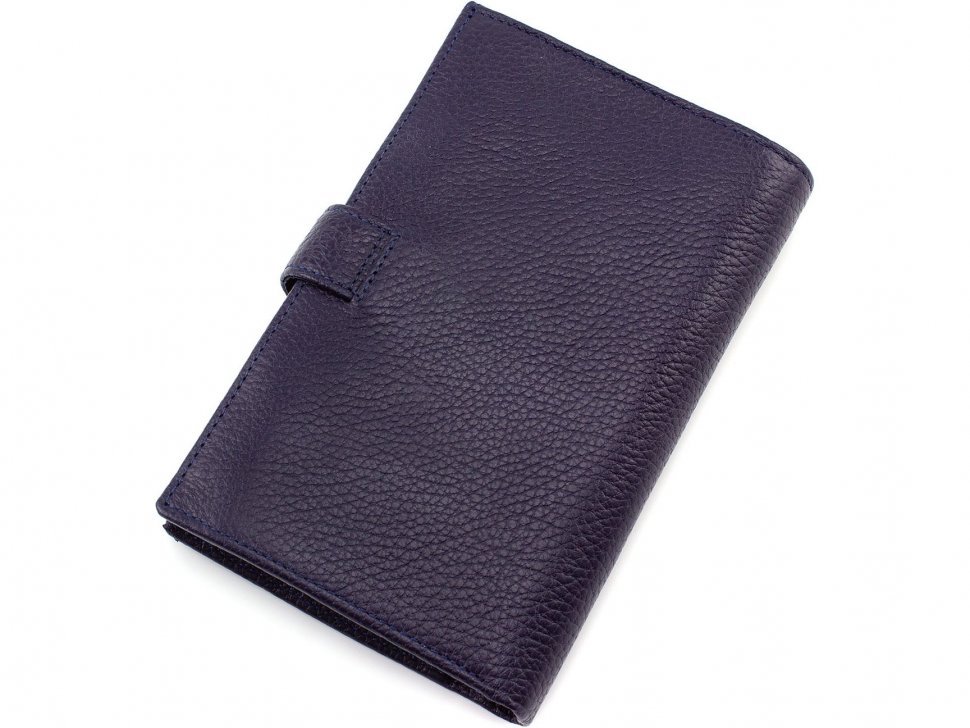 Шкіряне чоловіче портмоне синього кольору KARYA (0498-44)