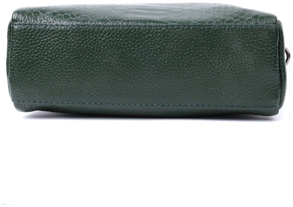 Компактная женская сумка из натуральной кожи Vintage 2422802 зеленого цвета modnotak фото №6