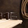 Стильный кожаный мужской ремень батал в коричневом цвете Vintage (2420713) - 7