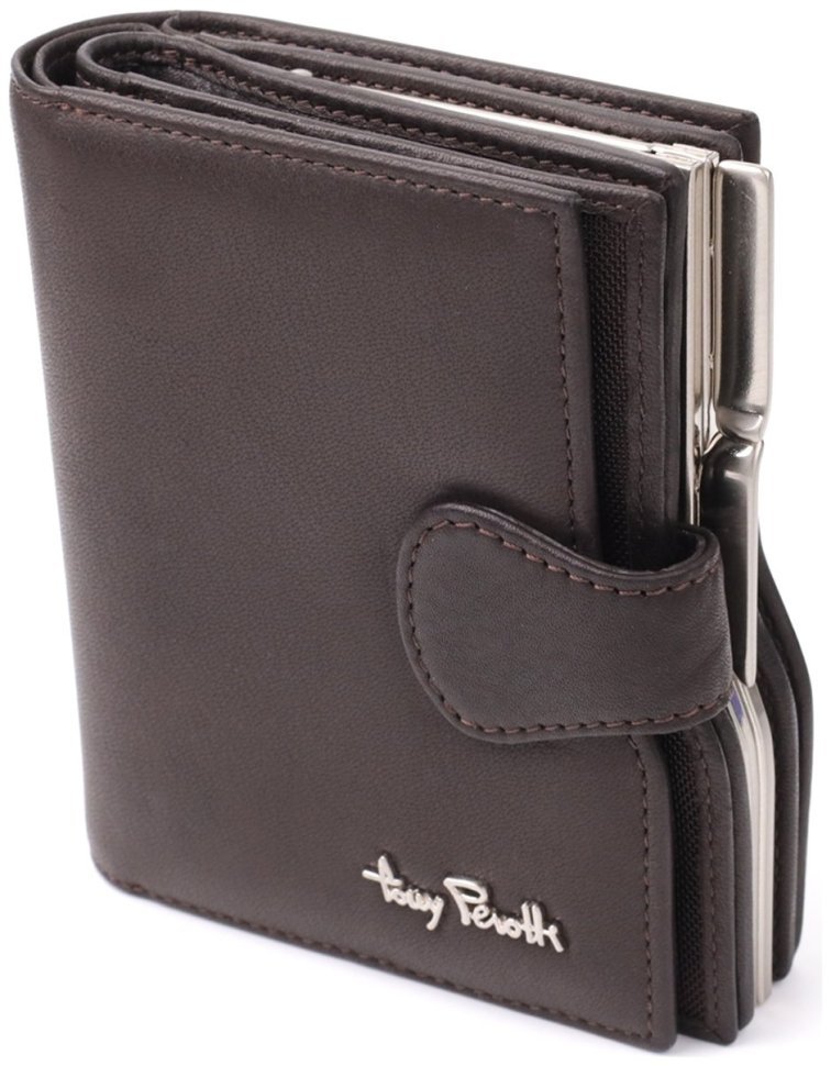 Жіночий гаманець вертикального типу з натуральної шкіри Tony Perotti Італія 103320 (коричневий) фото №1 Жіночий гаманець вертикального типу з натуральної шкіри Tony Perotti Італія 103320 (коричневий) modnotak фото №1