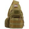 Якісна тактична військова сумка через плече у кольорі хакі - MILITARY STYLE (21970) - 4
