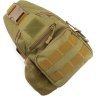 Якісна тактична військова сумка через плече у кольорі хакі - MILITARY STYLE (21970) - 5