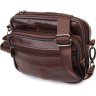 Мужская горизонтальная сумка маленького размера из натуральной коричневой кожи Vintage (2421486) - 1