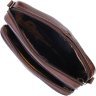 Мужская горизонтальная сумка маленького размера из натуральной коричневой кожи Vintage (2421486) - 4