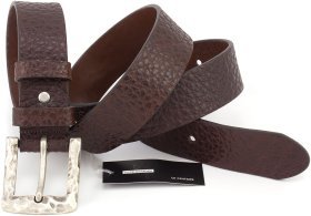 Модный итальянский ремень из кожи буйвола Gherardini 40681-GH.BRW.BUFF
