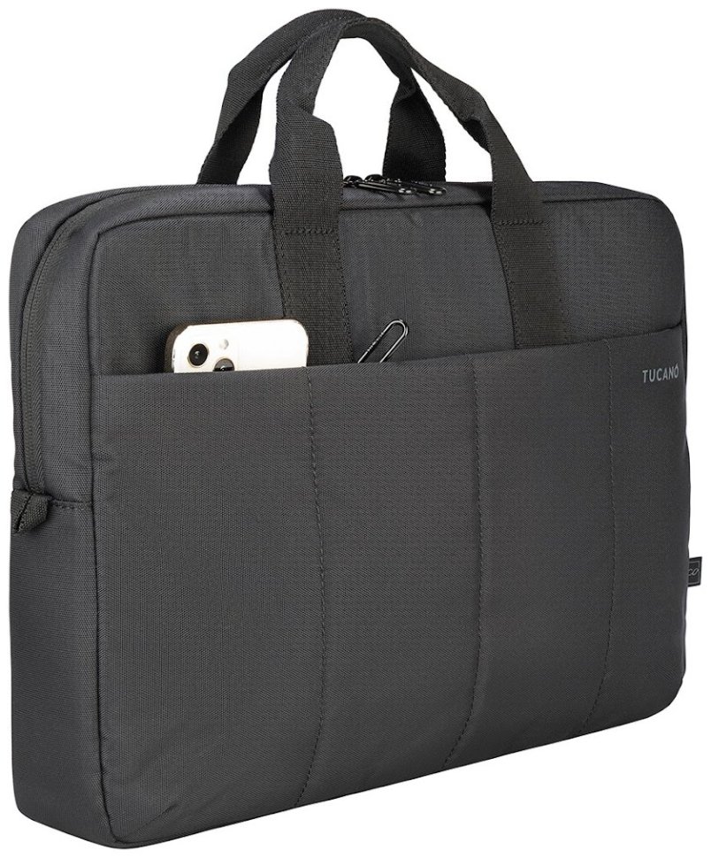 Стильная сумка для ноутбука до 15" из текстиля черного цвета Tucano Zona с ручками 103620 фото №7 Стильная сумка для ноутбука до 15" из текстиля черного цвета Tucano Zona с ручками 103620 modnotak фото №7