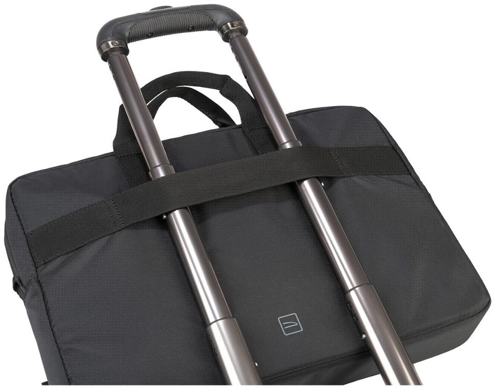 Стильная сумка для ноутбука до 15" из текстиля черного цвета Tucano Zona с ручками 103620 фото №8 Стильная сумка для ноутбука до 15" из текстиля черного цвета Tucano Zona с ручками 103620 modnotak фото №8