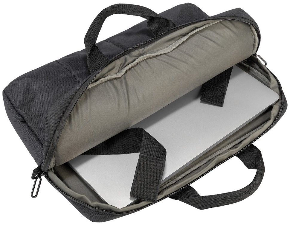 Стильная сумка для ноутбука до 15" из текстиля черного цвета Tucano Zona с ручками 103620 фото №9 Стильная сумка для ноутбука до 15" из текстиля черного цвета Tucano Zona с ручками 103620 modnotak фото №9