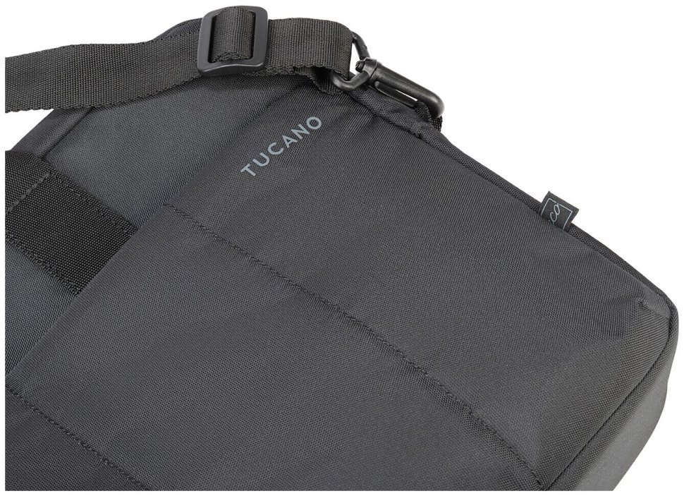 Стильная сумка для ноутбука до 15" из текстиля черного цвета Tucano Zona с ручками 103620 фото №10 Стильная сумка для ноутбука до 15" из текстиля черного цвета Tucano Zona с ручками 103620 modnotak фото №10