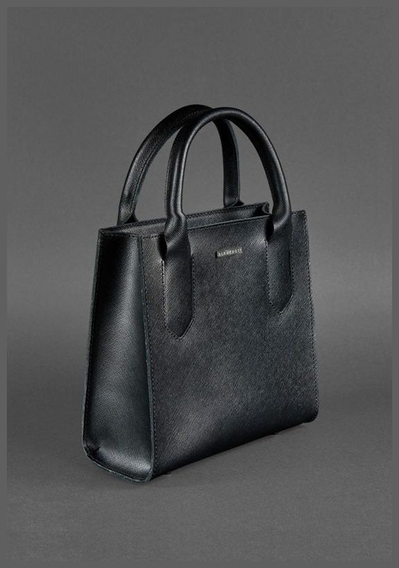 Жіноча сумка-кроссбоді з якісної шкіри чорного кольору BlankNote Blackwood (12714)