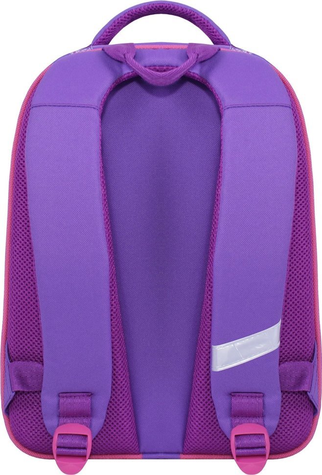 Фіолетовий шкільний рюкзак для дівчаток з текстилю з однорогом Bagland (53820)