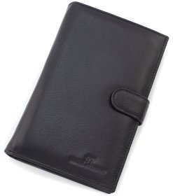 Кожаное мужское портмоне большого размера с удобствами под карточки и документы ST Leather 73820
