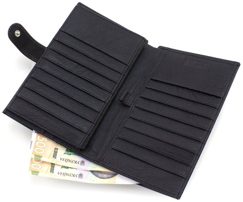 Кожаное мужское портмоне большого размера с удобствами под карточки и документы ST Leather 73820 modnotak фото №6