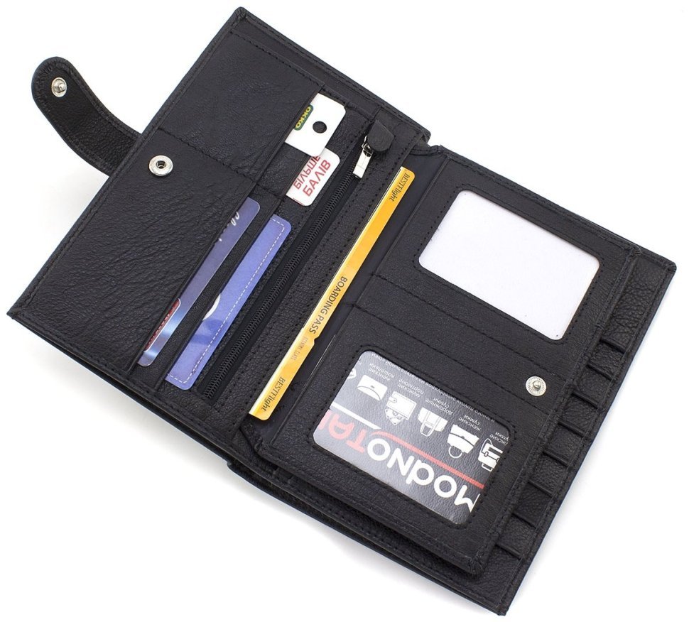 Кожаное мужское портмоне большого размера с удобствами под карточки и документы ST Leather 73820 modnotak фото №9