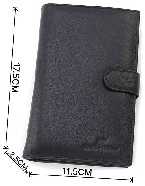 Кожаное мужское портмоне большого размера с удобствами под карточки и документы ST Leather 73820 modnotak фото №3