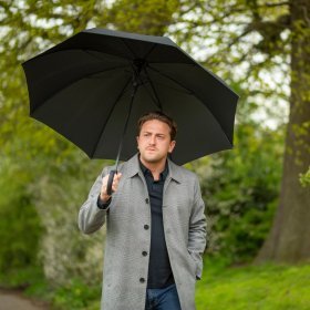 Зонт-трость мужской Fulton Knightsbridge-1 G828 Black (полуавтомат, однотонный черный) 93820