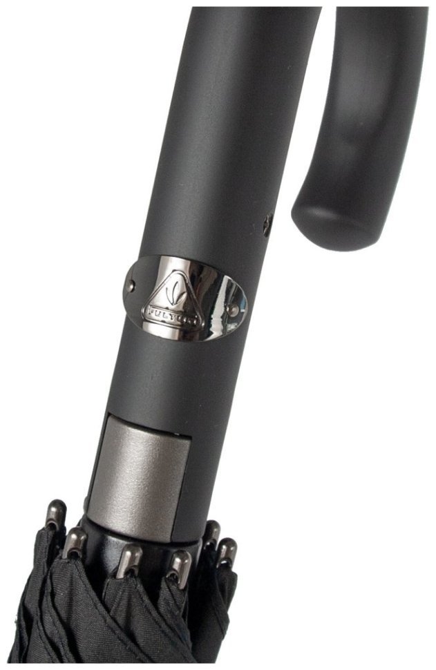 Зонт-трость мужской Fulton Knightsbridge-1 G828 Black (полуавтомат, однотонный черный) 93820 modnotak фото №11