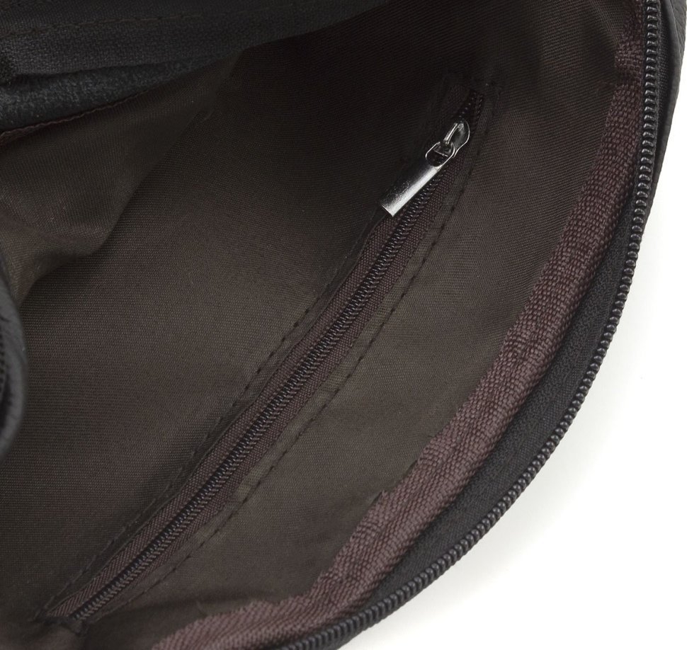 Бюджетна шкіряна чоловіча сумка коричневого кольору зі шкіри флотар Leather Collection (39253920)