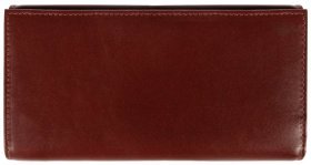 Женский кошелек из натуральной гладкой кожи на кнопке Ashwood V63 94020 коричневого цвета