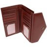 Женский кошелек из натуральной гладкой кожи на кнопке Ashwood V63 94020 коричневого цвета фото №6 Женский кошелек из натуральной гладкой кожи на кнопке Ashwood V63 94020 коричневого цвета modnotak фото - 6